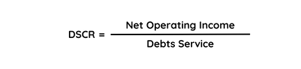 Debt service ratio is calculated by dividing net operating income by debt service that includes the principal and interest on loans.