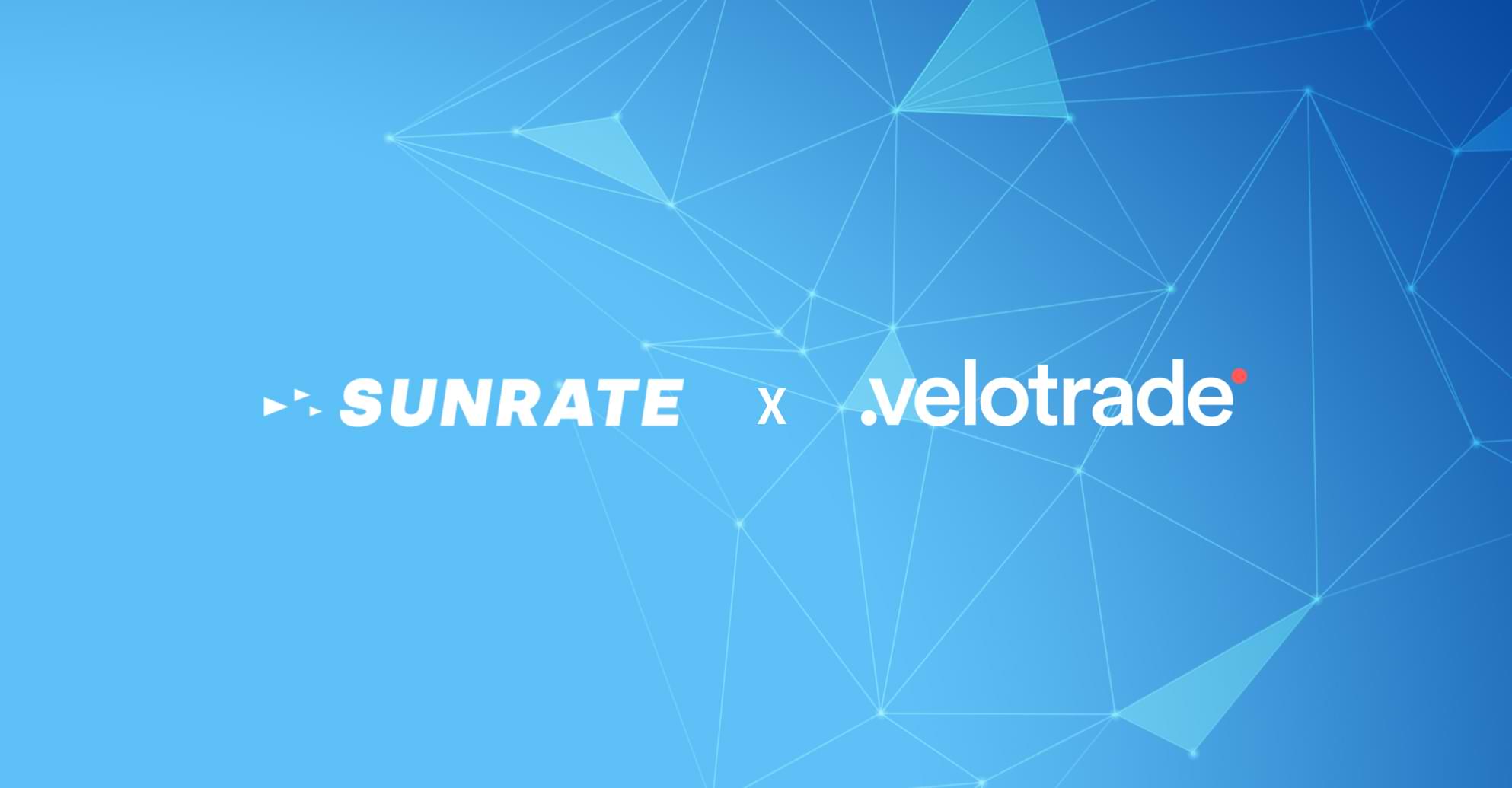 Sunrate and Velotrade partnership announcement