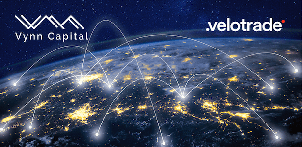 Globe highlighting extended network and reach with the Vynn Capital and Velotrade partnership.