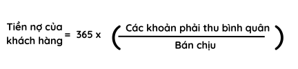 Công thức tiền nợ của khách hàng 