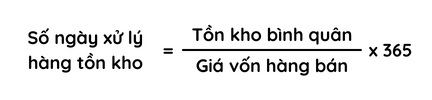 Công thức số ngày xử lý hàng tồn kho