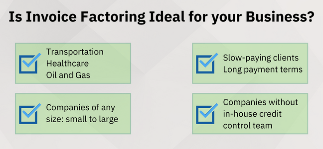 4 key ideal business conditions for Invoice Factoring.